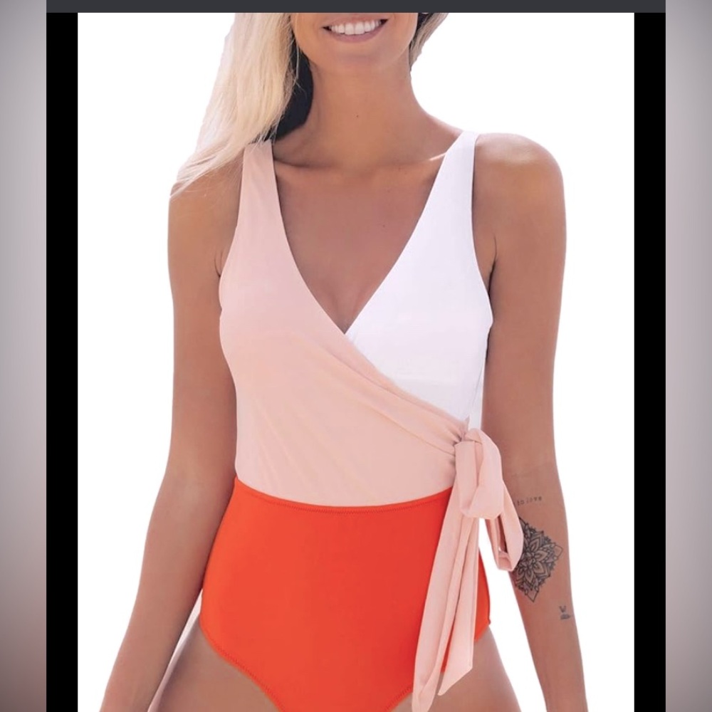 Cupshe Color Block One Piece Swimsuit